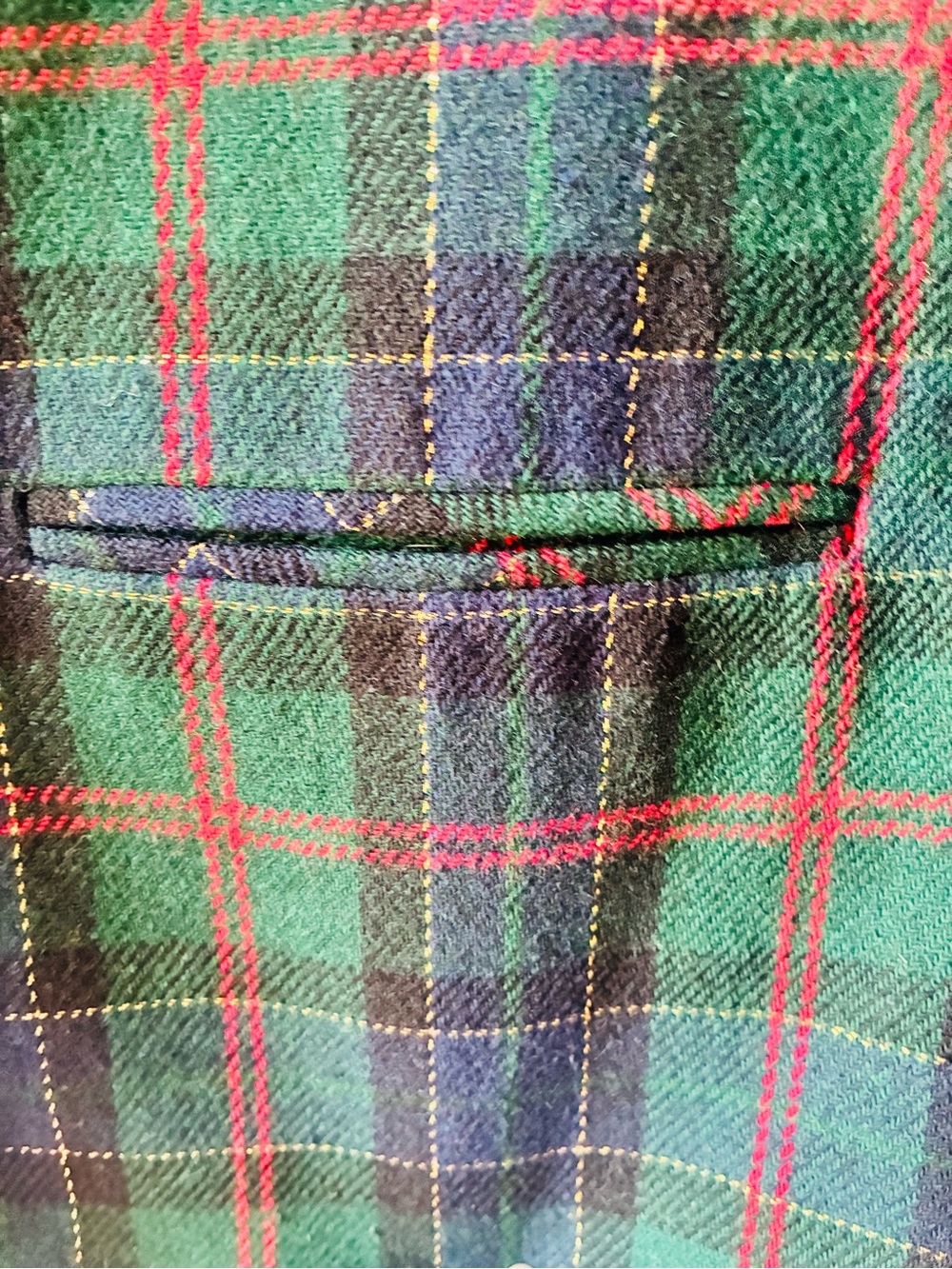 Vintage Sag Harbor Wool Blend Tartan Plaid Blazer Jacket Sz 14 - Picture 6 of 9